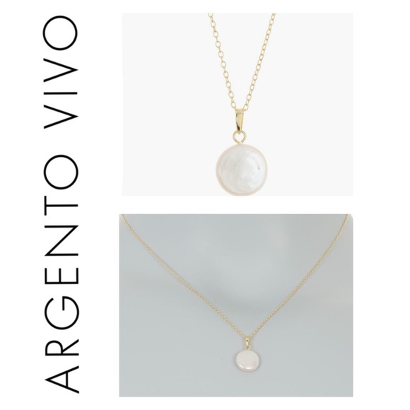 🐘🐘 Argento Vivo 14K Gold Freshwater Pearl Necklace